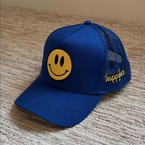 Blue Smiley Face Hat